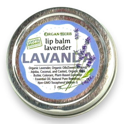 OrganHerb Organic Lavender Lip Balm 1 oz – Calming Hydration with Pure Lavender Essence